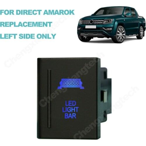 12V 3A Blue LED LIGHT BAR Car Push Button Switch On-Off for VW Volkswagen Amarok OEM Replacement Switch, Left Side