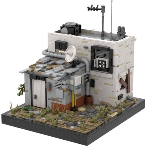 1350Pcs MOC Doomsday Series Wasteland Street View Model MOC-41419 Building Blocks Model (Designed and Licensed by Povladimir)