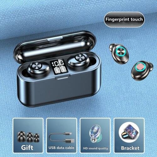 TWS Bluetooth Earphones with Microphone Touch Control Wireless Headphones HIFI Mini In-Ear Earbuds Sport Running Heasets HD Call