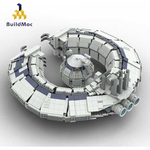 Buildmoc Space Wars Movie Spaceship UCS-Lucrehulking-Class Battleship Warship Model Building Block Bricks Toys For Children Gift