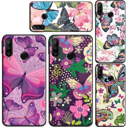 BUTTERFLY FLORAL PATTERN COLLECTION Phone Case For OnePlus 9 7 8 Pro Nord 7T 8T 9R For Realme 8 Pro 6 7 Q3 Pro GT C3 C11 C21