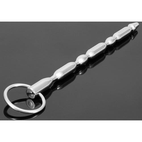 Happygo, 175mm Length Stainless Steel Penis Urinary Plug Rod Metal Urethral Sounds Catheters Magic Wand Medical Adult Games 633