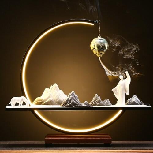 Ceramic Incense Burner Holder Ceramic Incense Arabic Style Waterfall Modern Burner Electric Ceramic Incienso Quemador Waterfall