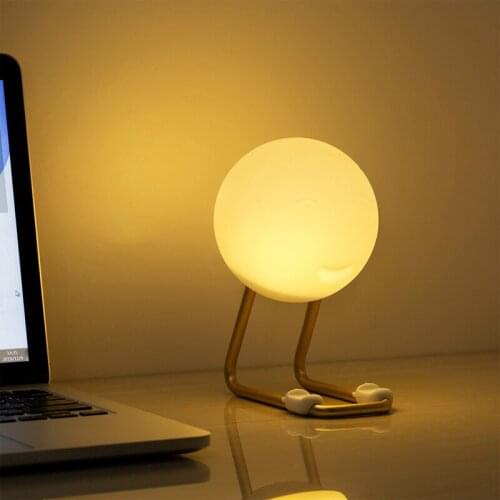 Creative Silicone Led Night Light Lamp Touch Sensing Feeding USB Rechargeable Led Night Light Home Bedroom Romantic Decor Gift