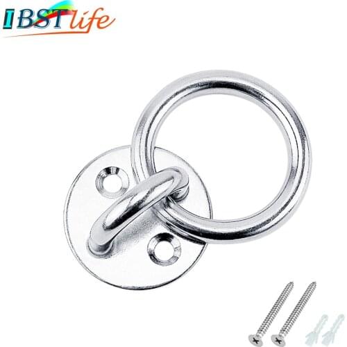 Stainless Steel 316 Round Pad Eye Plates Boat Marine Mooring Ceiling Wall Mount Base Hook Strap Tie Down Hook Yoga Accessories