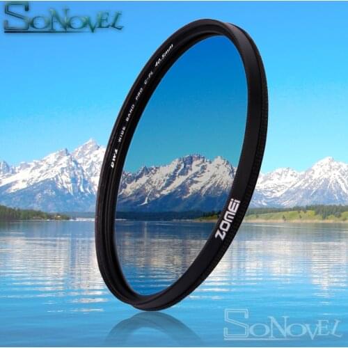 Zomei 49mm/52mm/55mm/58mm/62mm/67mm/72mm/77mm/82mm CPL Circular Polarizer Polarizing Filter for Canon Nikon Sony Camera Lens