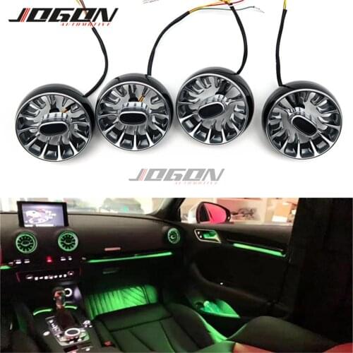 64 Colors AC Condition Air Vent Outlet Turbo Trim Atmosphere Ambient Light Lamp For AUDI A3 8V S3 2013-2019