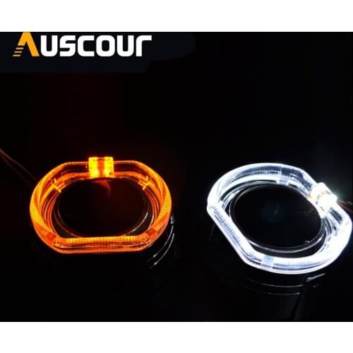 2pcs 3.0 inch for led day running angel eyes bixenon HID Projector lens shrouds H1 H4 H7 hid xenon kit headlight car styling