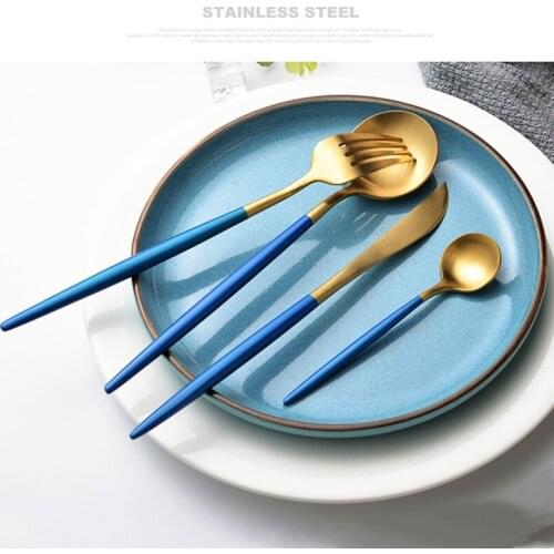 304 Stainless Steel Dinnerware Sets Glossy Tableware Knife Fork Teaspoon Cutleries Luxury Flatware Dishwasher Kitchen