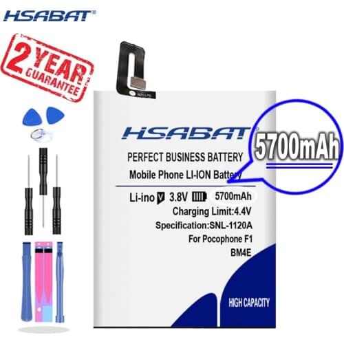 New Arrival [ HSABAT ] 5700mAh BM4E Replacement Battery for Xiaomi MI Pocophone F1 Poco F1