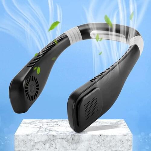 Brand New Summer Leafless Cooling Fan USB Recharge Adjustable Neck Hanging Fan Rechargeable Portable Personal Air Cooler