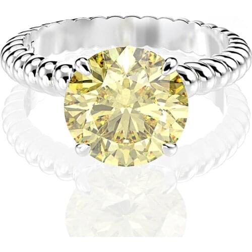 OEVAS Real 925 Sterling Silver Created Moissanite Citrine Sapphire Gemstone Wedding Engagement Ring Fine Jewelry Wholesale