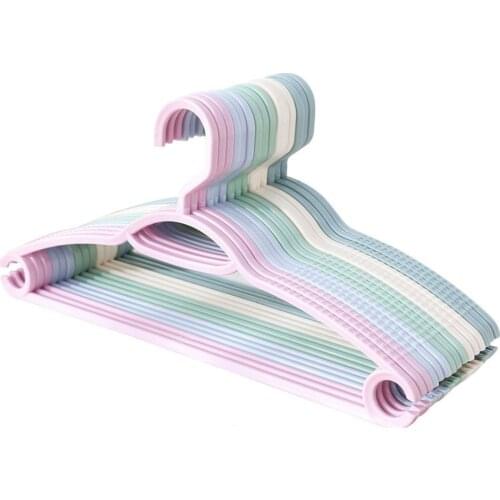 10pcs Portable Cute Clothes Hanger Kid Baby Clothes Coat Plastic Hangers Hook Household Kids Pants Hangers for Clothes Hanger