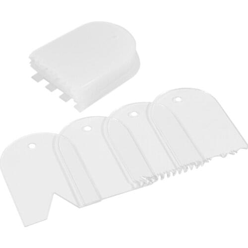 Transparent Acrylic Scraper Cream Scraper 22-Piece Set Combination Plastic Comb Scraper Fondant Cake Garland Style