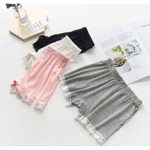 Toddler Elastic Waist Sweat Shorts Cotton Children Kid Baby Girls Solid Color Shorts Pink Bow Safety Pants Underwear