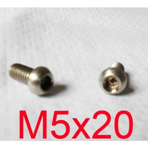 M5x20 M5 20mm length button head Gr2 Ti bolts cup head HEX SOCKET Titanium screw,round head