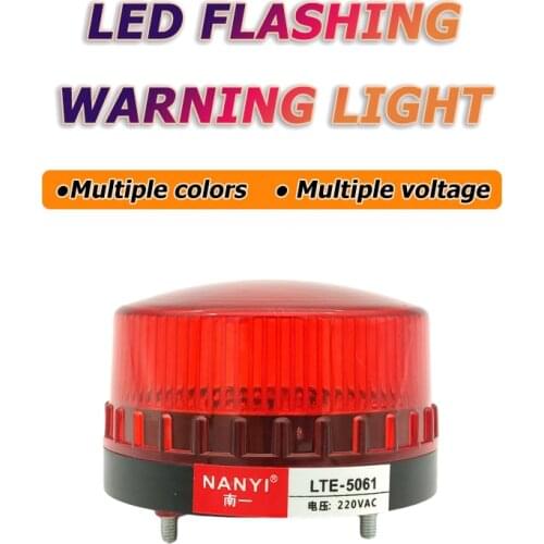Waterproof Outdoor Round LED Strobe Warning Light Alarm Light Flashing Signal Light Wall Mount Emergency Warning Lamp Multicolor
