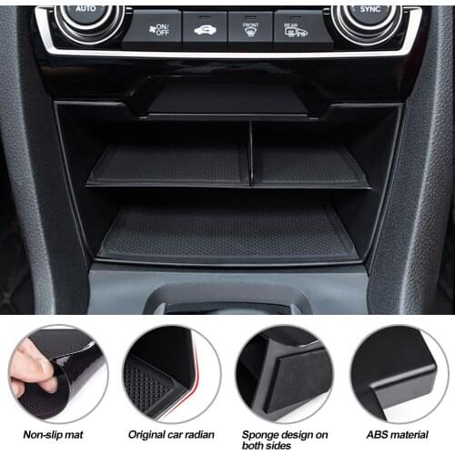 Central Control Storage Box Tiered Storage Box Lattice for Honda Civic 10th 2016 2017 2018 2019 Car Accessories Car Organizer