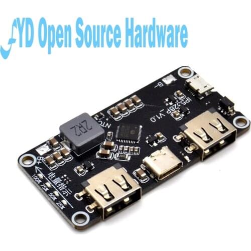 IP5328P Dual USB 18650 Battery Charger treasure Tpye-c 3.7V to 5V 9V 12V Step up Fast Quick Charger Circuit Board QC2.0 QC3.0