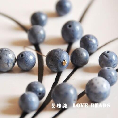 10 pcs/lot natural blue coral loose beads 6mm/7mm/8mm jewelry making DIY for women