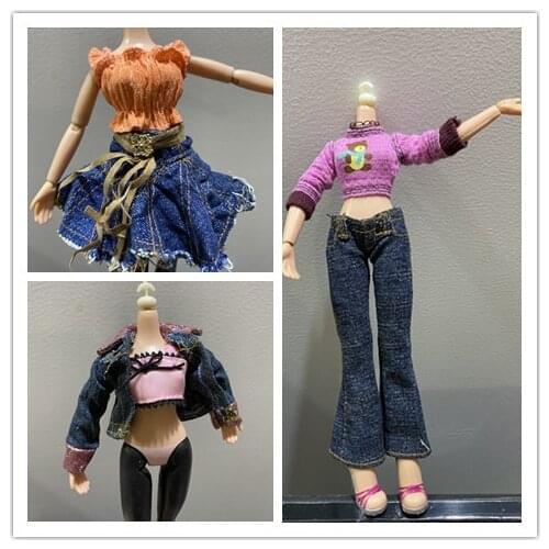 30cm doll bratz doll Monster High School Doll Clothes Skirt Suit Replacement Play Clothes