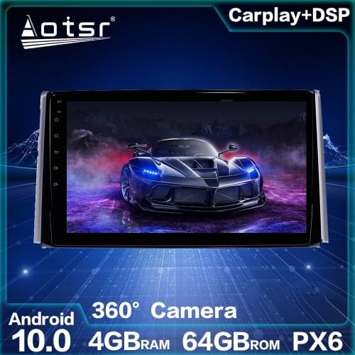 For Toyota RAV4 2019 Android Radio Car GPS Navigation Screen Android 10.0 4GB 64GB PX6 Auto Stereo Head Unit Multimedia Player