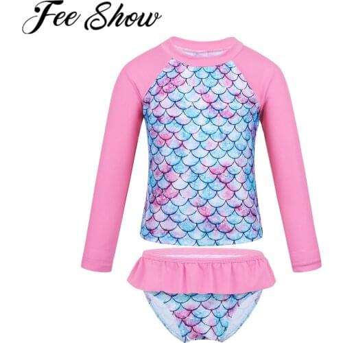 Kids Girls Swimsuit Beachwear Gym Leotard Swimming Suit For Baby Kids Girls Gymnastics Swimwear Bathing Suit Tops &Bottoms