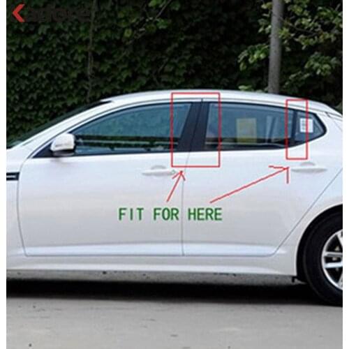 For KIA K5 Optima 2011 2012 2013 2014 2015 Stainless Steel Car Window B Pillars Posts Molding Trim Car Styling Stickers