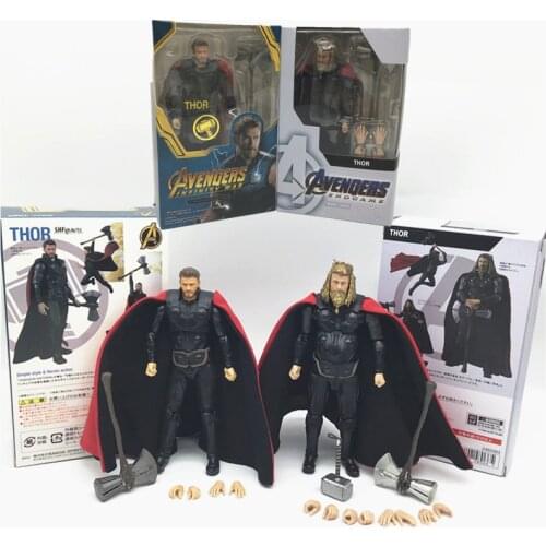 15cm SHF Endgame Two Style THOR Figure Infinity War thor simpie style & heroic action Figure Model Toys Gift Doll For Fhildren