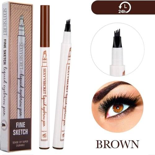 Eyebrow Henna Pencil 4 Colors 4 Heads Eyebrow Pencil Shadows Makeup Cosmetics Eyebrow Tattoo Pen Henna Makeup Tools