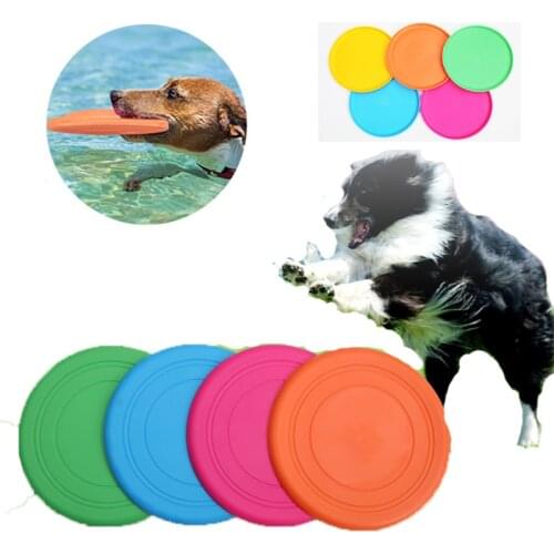 Dog Toys for Dogs Interactive Silicone Flying Saucer Pet Training Dog Toy Game Flying Discs Resistant Chew Training Dog Supplies