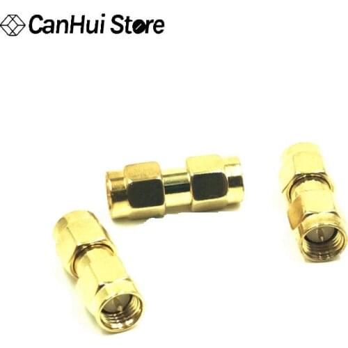 Neue Heiße 5 stücke Gold Ton SMA Stecker auf SMA Stecker In Serie RF Coaxial Connector Adapter SMA-JJ