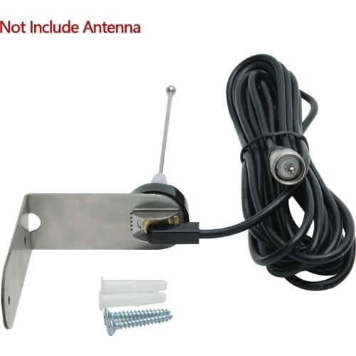 ABBREE N1 Bracket Mount L Shape Mount PL-259 Connector RG-58 5 Meter Cable for All VHF/UHF/CB Radio NMO Antenna Mobile Radio