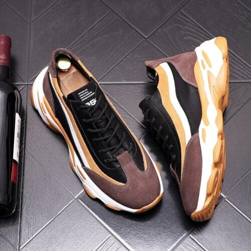 Autumn Men Sneakers High Quality Leather Casual Shoes Skateboard Shoes Chaussure Homme