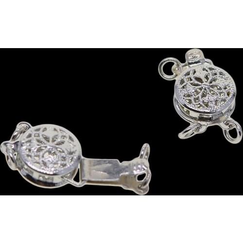 5x 2 Bracelet Necklace DIY Accessory Jewelry Making Tool STRAND FILIGREE FLOWER PUSH SLIDE LOCK BOX CLASPS