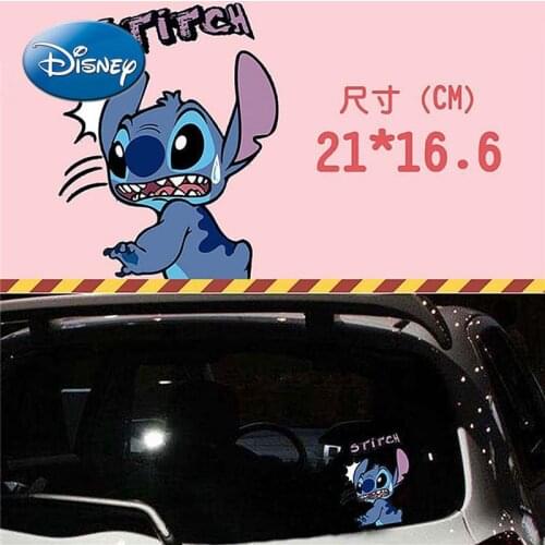Disney Fuel Tank Cap Rear Windshield Body Sticker Car Sticker Cartoon Interstellar Baby Stitch Car Decoration Sticker