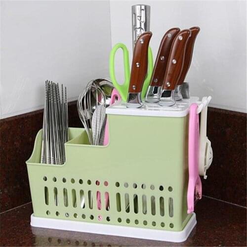 Kitchen Storage Rack Plastic Draining Dish Rack Hollow Drying Rack Chopsticks Knife Fork Dish Drainer Kitchen Organizer Holder