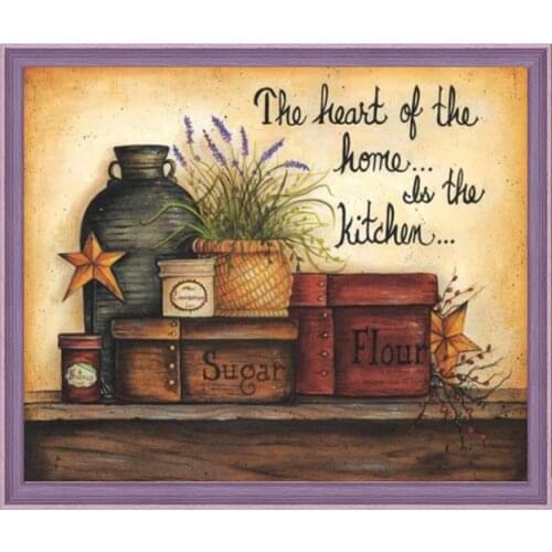 Full Square/Round Diamond Painting Kitchen Bread Cake Fruit Landscape Handmade Gift Diamond Embroidery Home Decoration