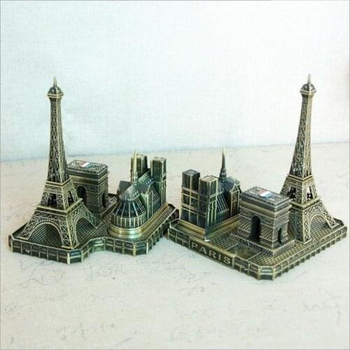 Popular Souvenir Gift World Famous Landmark Metal Handcraft Paris Triumphal Arch Tower Building Model Home Office Decoration