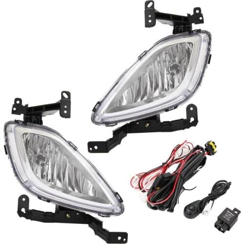 1 Set Fog Lamp Assembly For Hyundai Elantra 2011 2012 2013 Car Front Bumper Fog Lights Lamps+Wiring+Switch