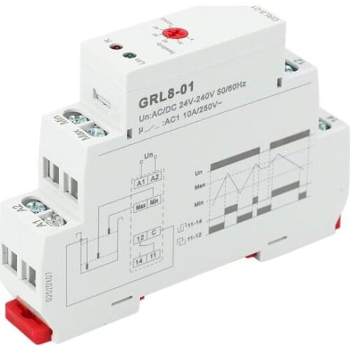 GRL8 Water Level Controller Liquid Relay 10A AC DC 24V 220V Wide Range Voltage Water Pump Relay