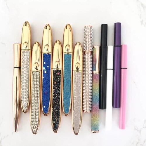 Self-adhesive Eyelash Glue Eyeliner Lash Glue Pen Liquid Eyeliner Eyelashes Pen Adhesive 2 in 1Waterproof Long Lasting Eyeliner