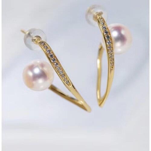 Brand New 925 Silver Earrings Base Mountings Jewelry Parts Fittings Accessories for Pearls Beads Stones Agate Jade Crystal