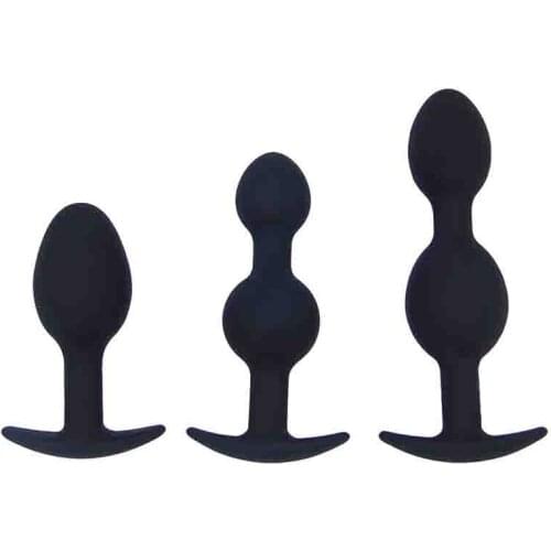 Silicone steel ball rear court anal plug three-piece adult products for both men and women best-selling appliances