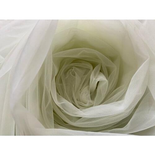 1 yard High density tulle fabric, extra dense mesh fabric , light green