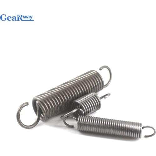Gearway 5pcs Extension Spring 1.2mm Thickness 12mm OD Small Tension Springs 25/30/35/40/50/60mm Steel Long Extension Spring