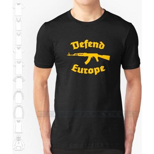 Defend Europe Immigrant Islam Custom Design Print For Men Women Cotton New Cool Tee T shirt Big Size 6xl Defend