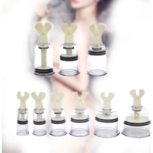 6 Size Nipple Clamp Breast Sucker Pussy Pump Enlargement Clit Stimulator Nipple Vacuum Pump Adult Game SM Sex Toys For Women