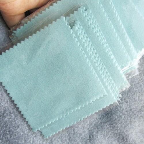 100pcs/lot Anti-tarnish Silver Polishing Cloth for Cleaning Dog Tags Pendants Made of Silver/Stainless Steel