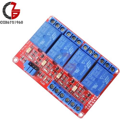 5V 4 Channel Relay Module with Optocoupler High Low Level Trigger for Arduino